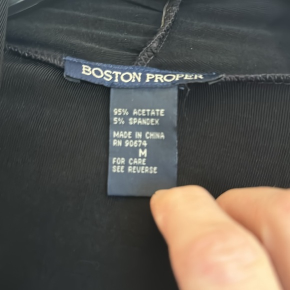 Boston Proper long sleeve top and pants. Stretchy. Size Medium black - Picture 4 of 5